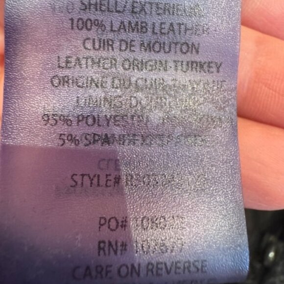 Alice + Olivia Vintage Lamb Leather Zip Up Moto Jacket - Picture 6 of 11